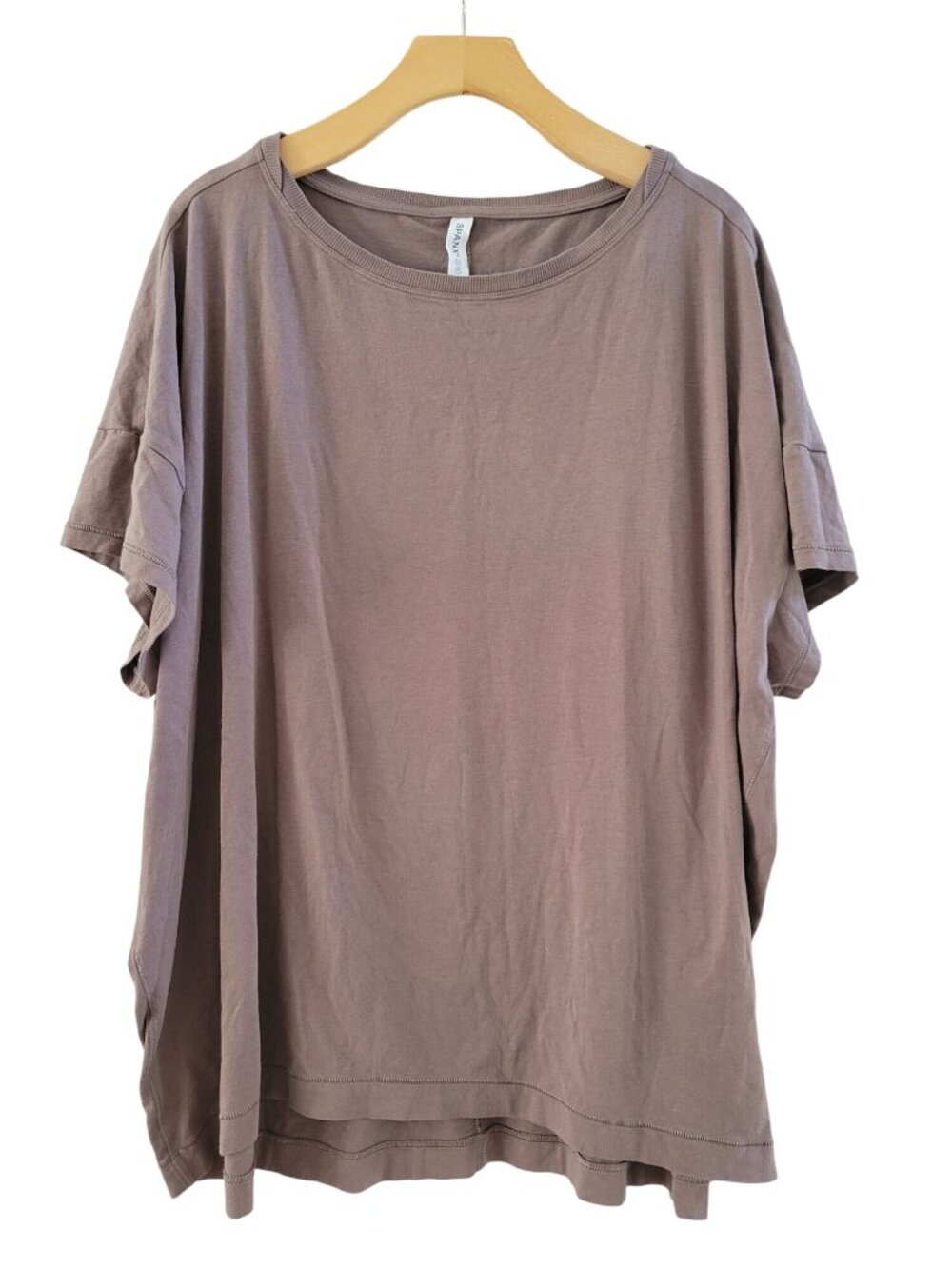 Spanx Brown Tee Top Relaxed fit Plus size 3X Casual lounge Comfort Modal active